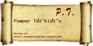 Pomper Tóbiás névjegykártya